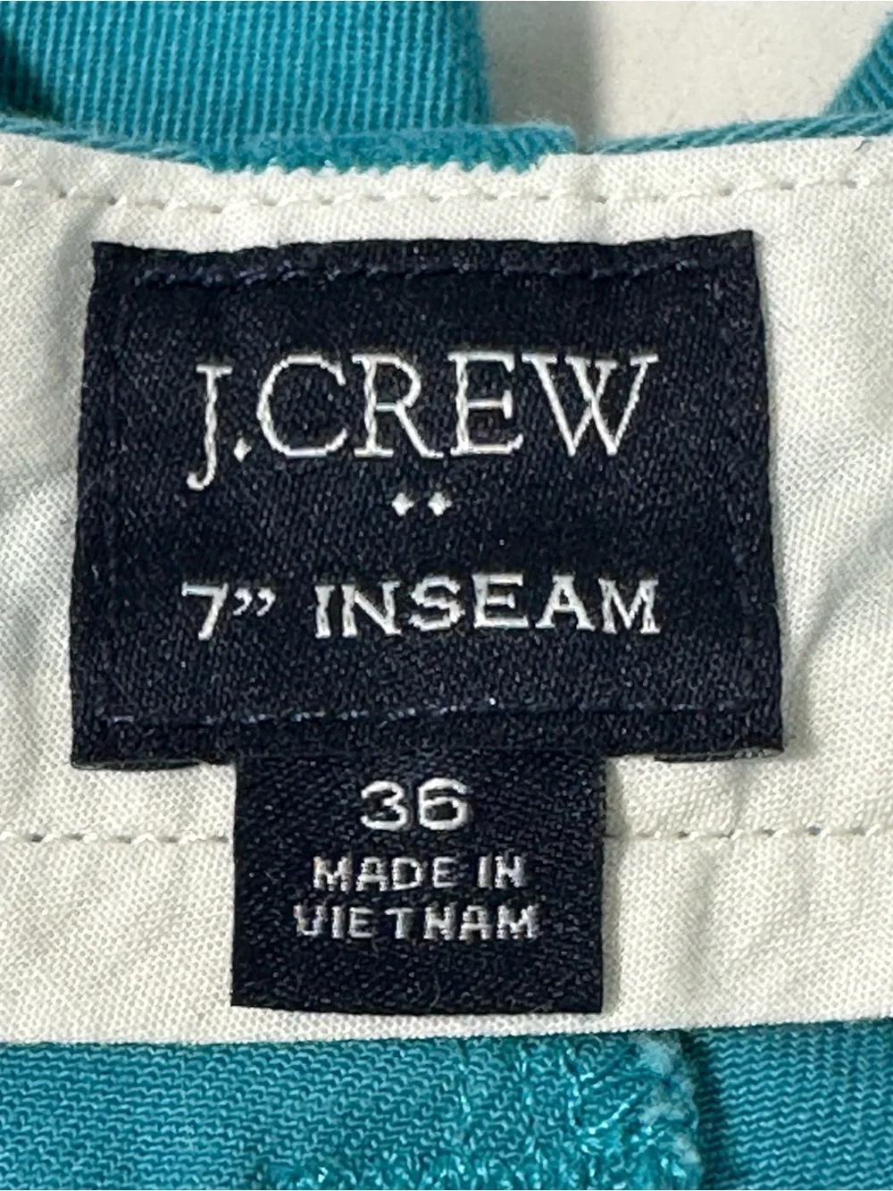 J. Crew Teal Flat-Front Men's Shorts 7” inseam